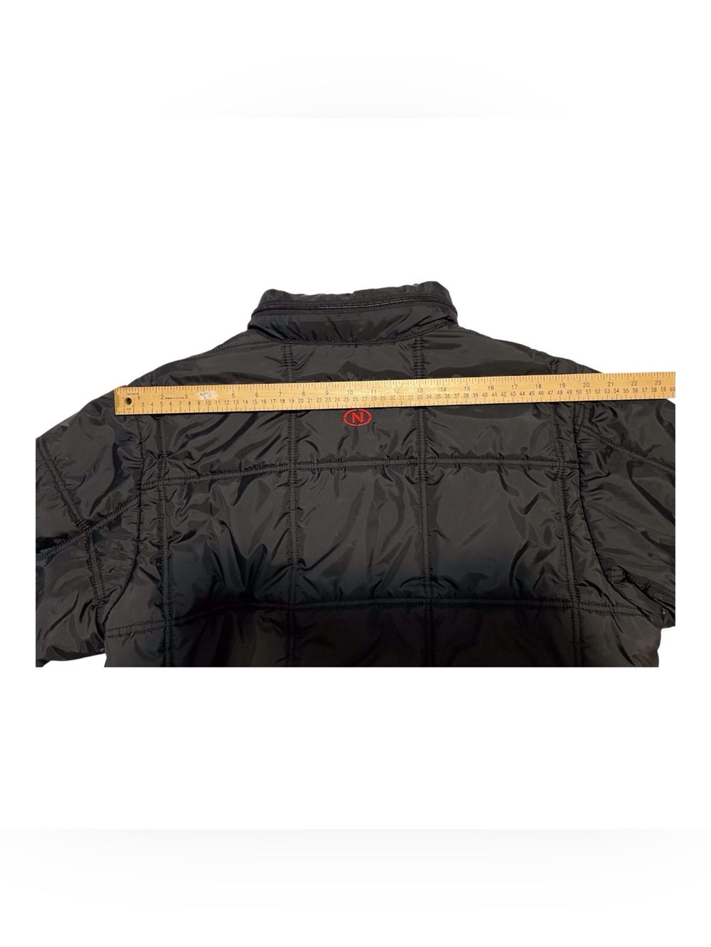 Nautica Black Quilted Puffer Jacket with Red Accents,L - Picture 12 of 14